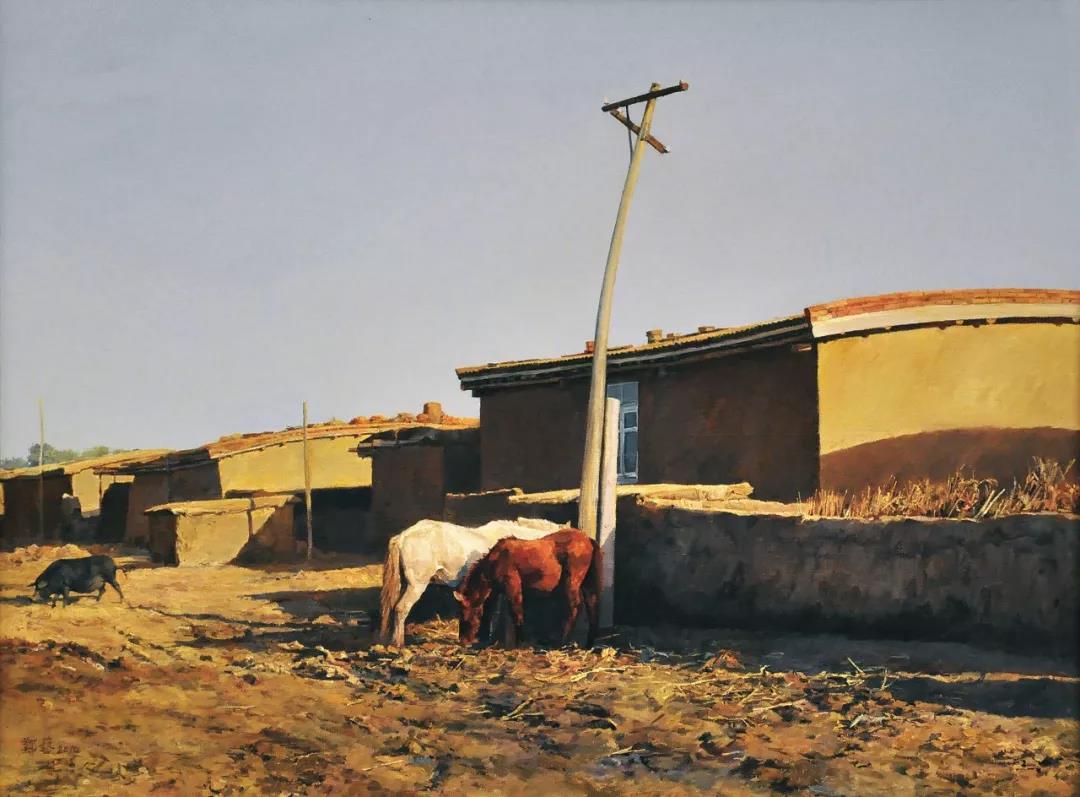 寂静的村庄  布面油画  60X80cm  2010年.jpg