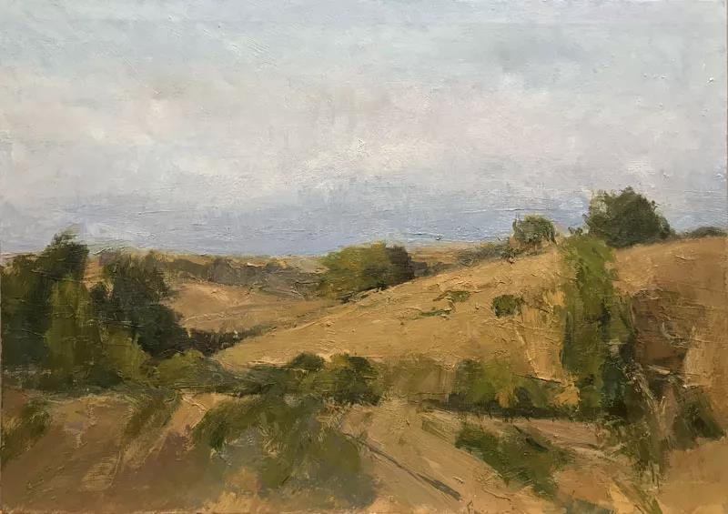 乌兰布统之二  布面油画  50X70cm  2018年.jpg