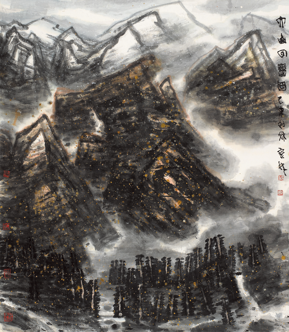 李宝林《大山回响图》  165cm×144cm  2015年.jpg