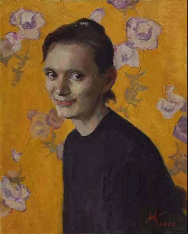 尔加·斯米尔诺娃的肖像Портрет  Ольги Смирновой  布面油画 х.м 55cm×43cm 2000