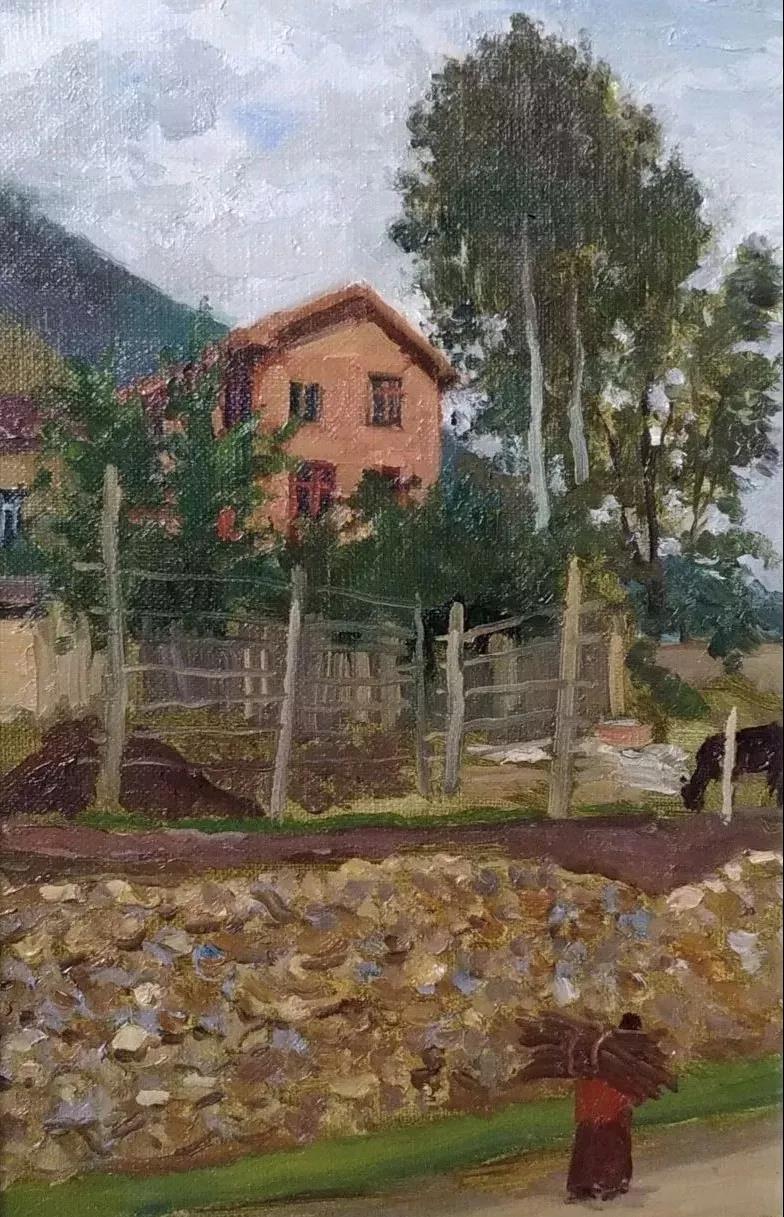 燃子寺  布面油画  30X20cm  2014年.jpg