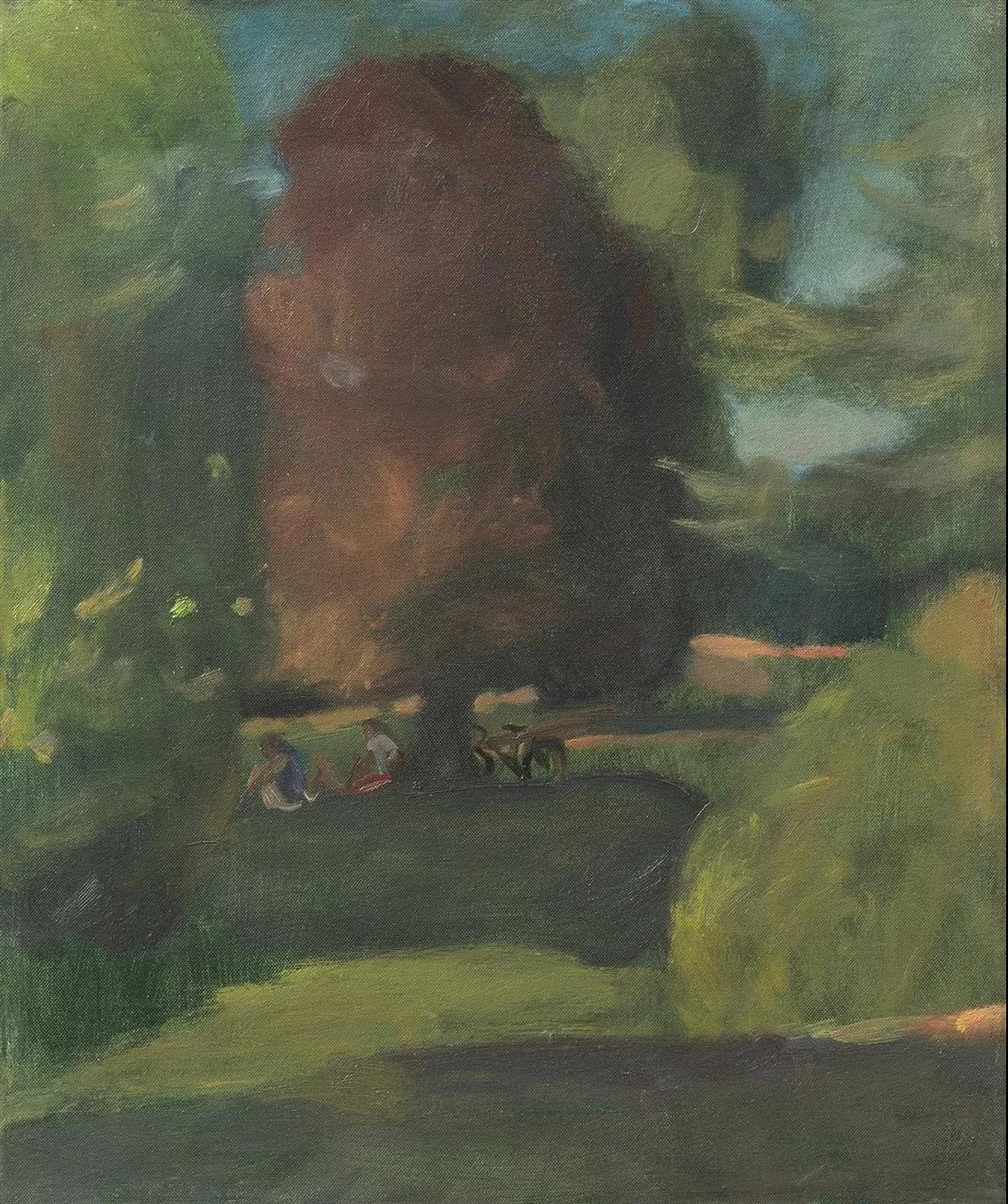 大树下  60X50cm  布面油画  2013年.jpg