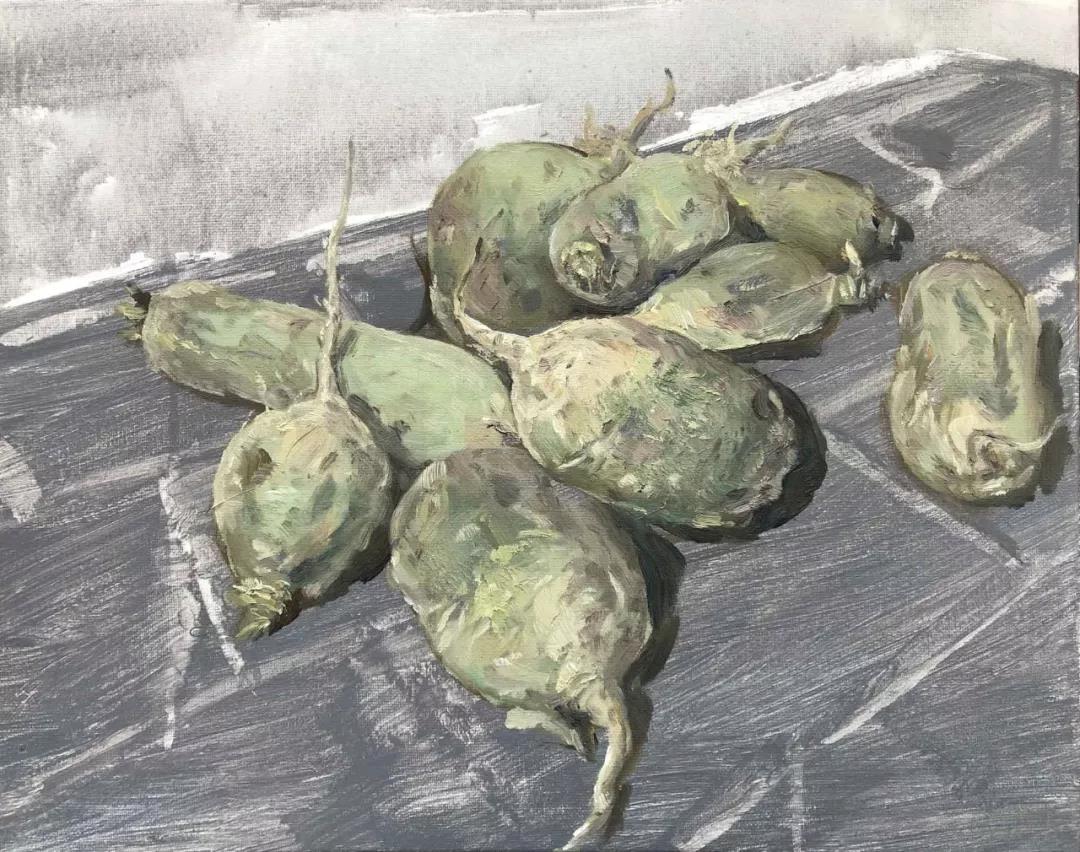 萝卜  布面油画  40X50cm  2018年.jpg