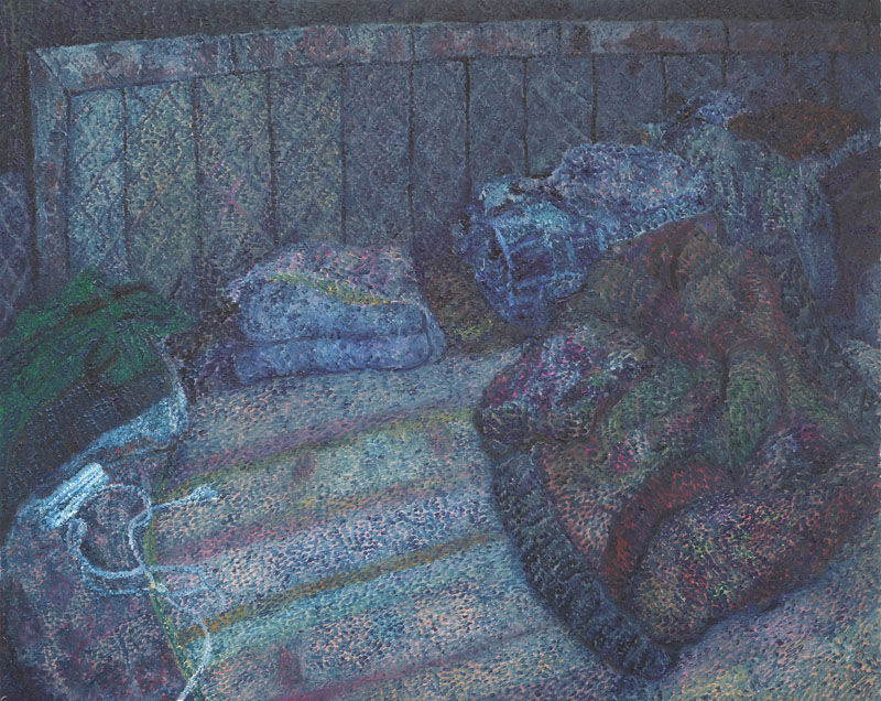 大嫂家的床  布面油画  80X100cm  2017年.jpg