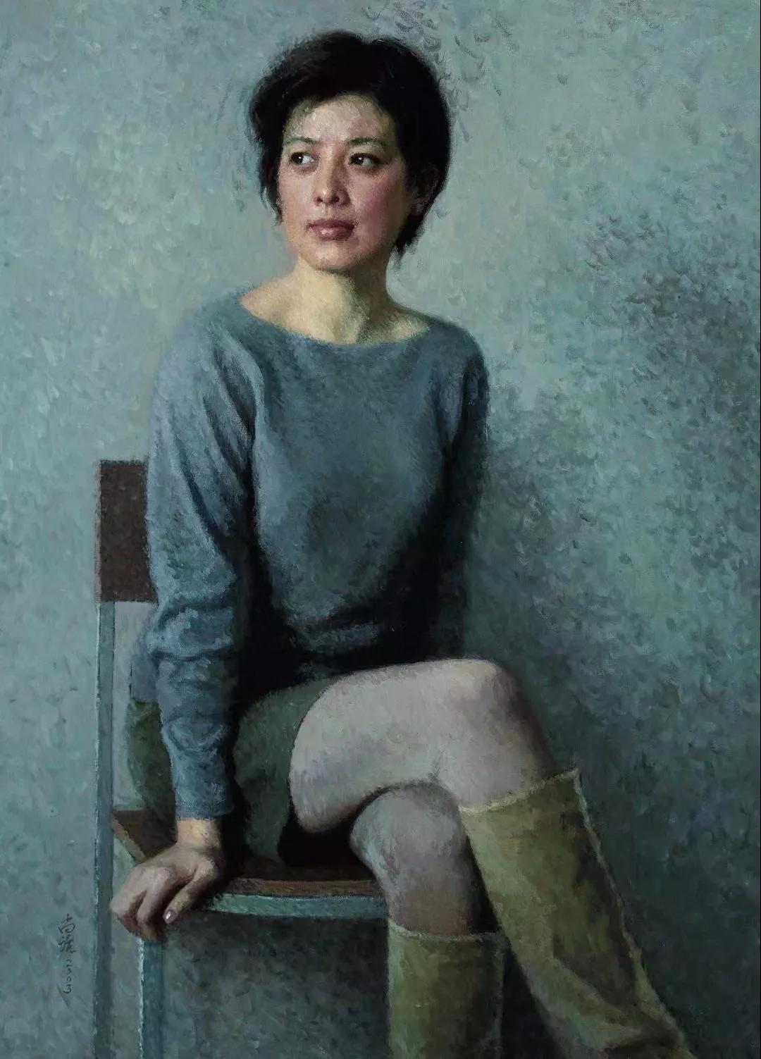一个朋友肖像Портрет подруга  布面油画 х.м  100cm×74cm  2003.jpg