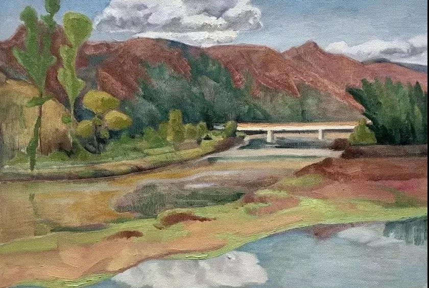 紫阳桥  布面油画  50×60cm  2019年.jpg