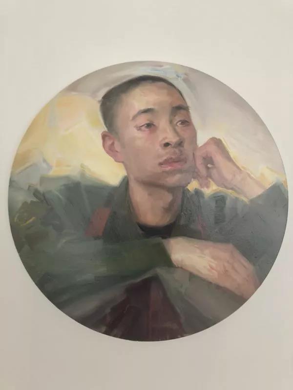 肖像3  布面油画  直径50cm  2018年.jpg