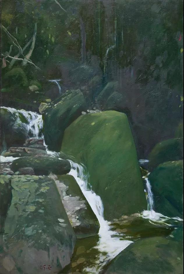 山泉（太行驼梁） 110x162cm 布面油画 2005年.jpg