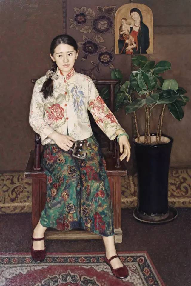 3杨飞云《穿古典服装的女孩》180x120cm 布面油画 2014.jpg
